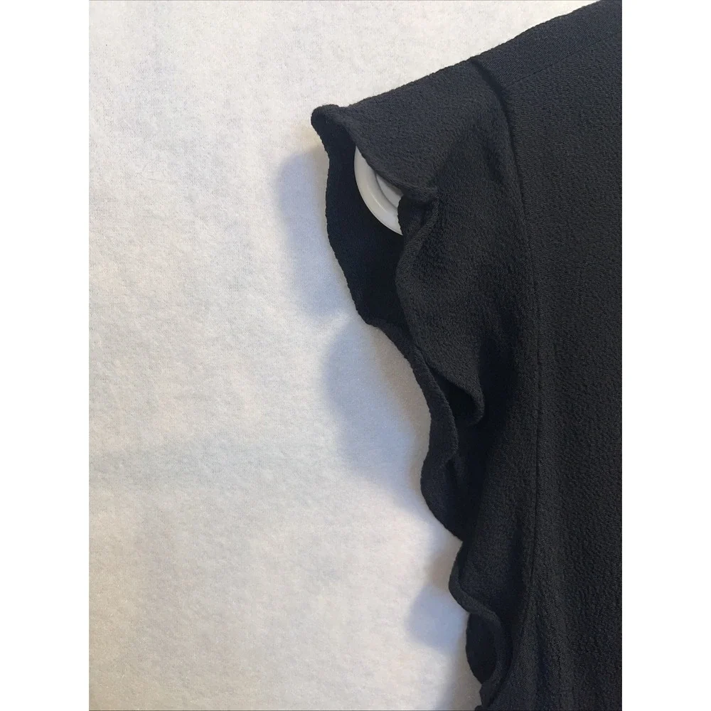Kate Spade‎ Black Flutter Sleeve Crepe Dress, Size 8